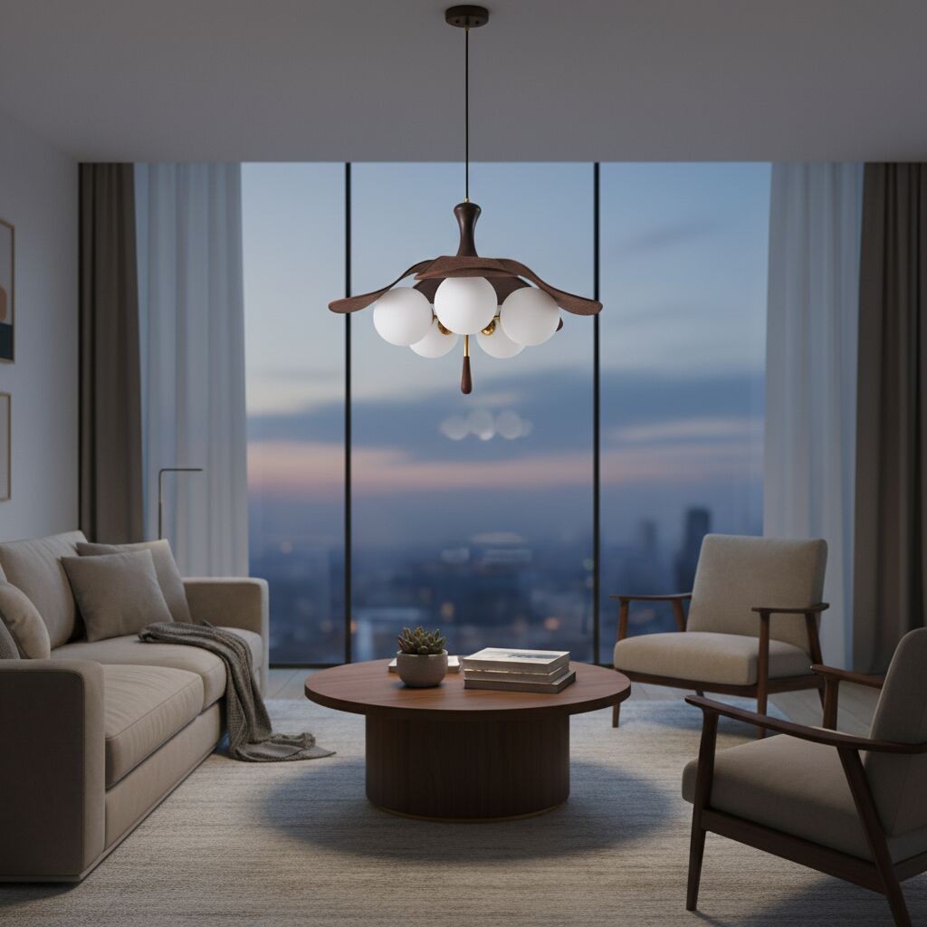 Orrise Serie Sculpturale Bolvormige Hanglamp - Hanglamp van Metaal en Glas HL2314
