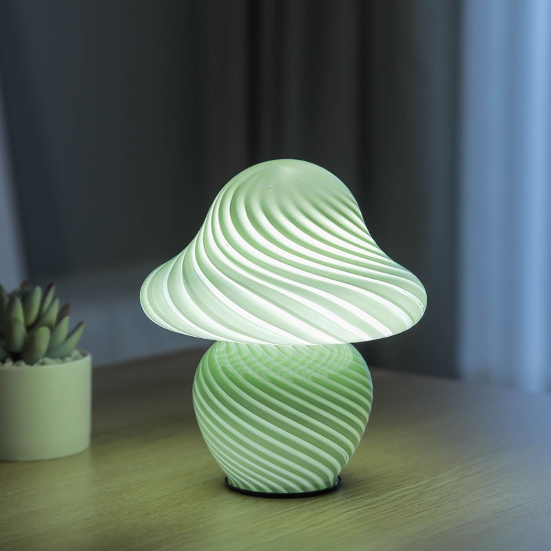 Mushroom LED Nachtlampjes Glazen Tafellamp HL25