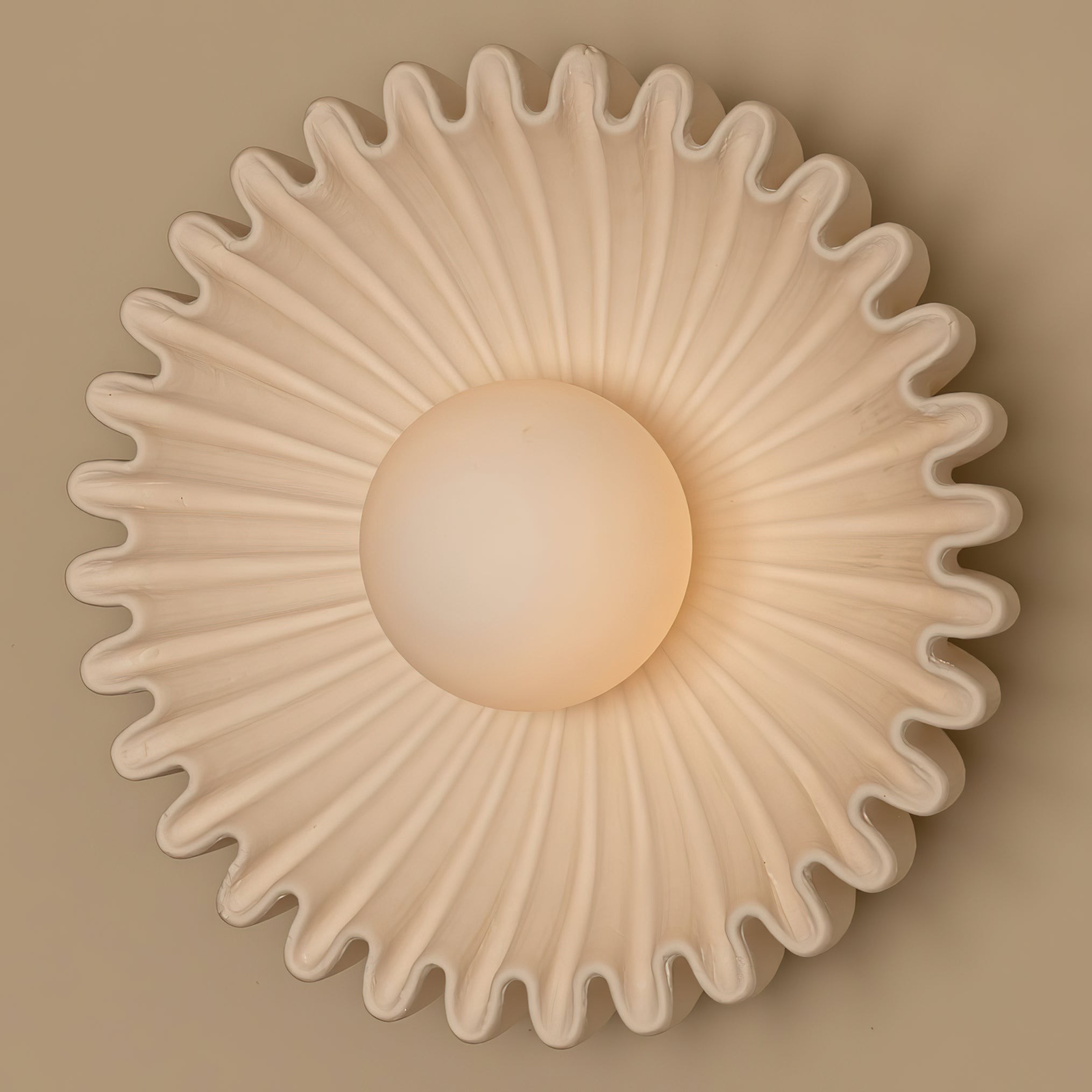Kunststof lampenkap keramische bloem wandlamp HL375