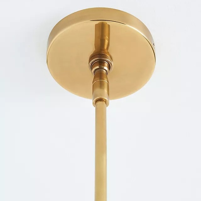 Ruchee Kroonluchter - Plafondlamp met gelaagde stoffen kap en messing frame voor eet- of woonkamer HL1891