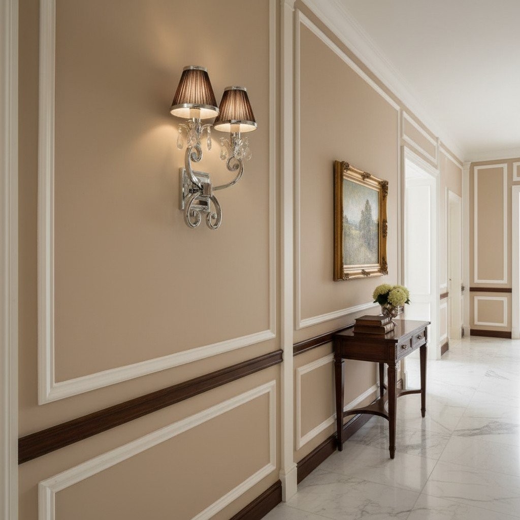 Talonis Luxe Kristallen Wandlamp - Verchroomd Frame voor Slaapkamers en Huisdecoratie HL2160