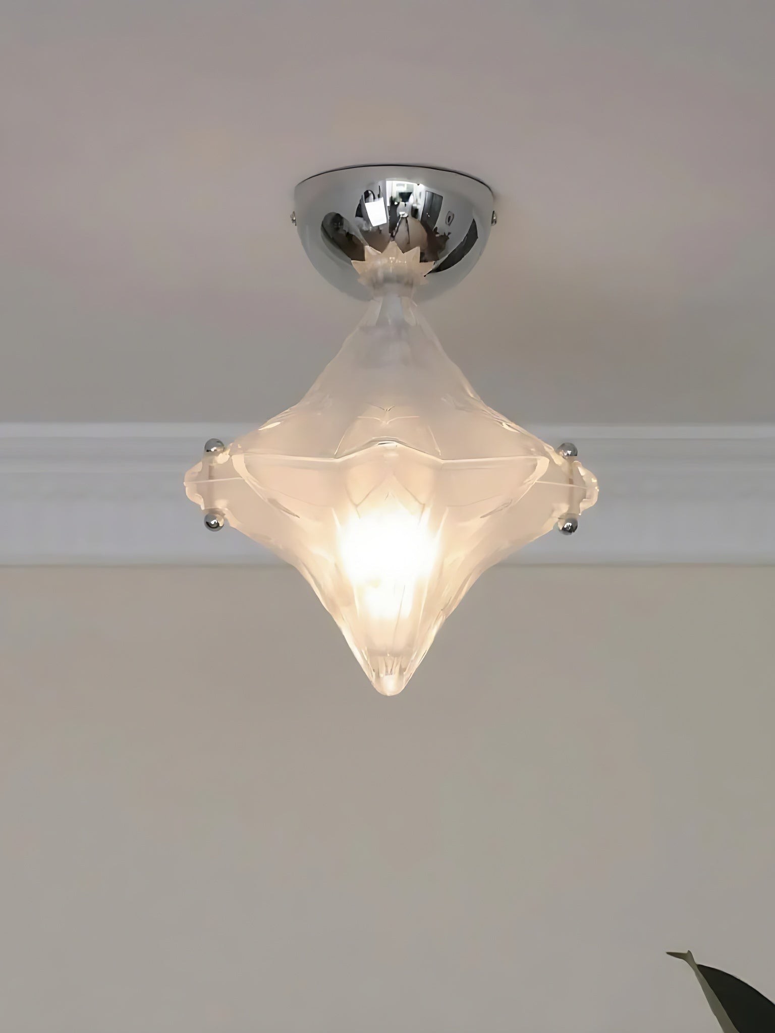 Art Deco Star Plafondlamp - Gematteerd glazen armatuur voor hal en entree - Astris Ceres HL1793