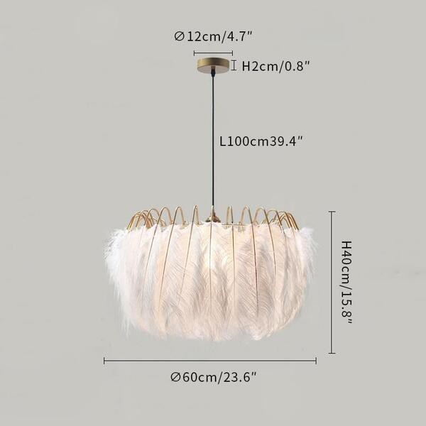 Feather hanglamp