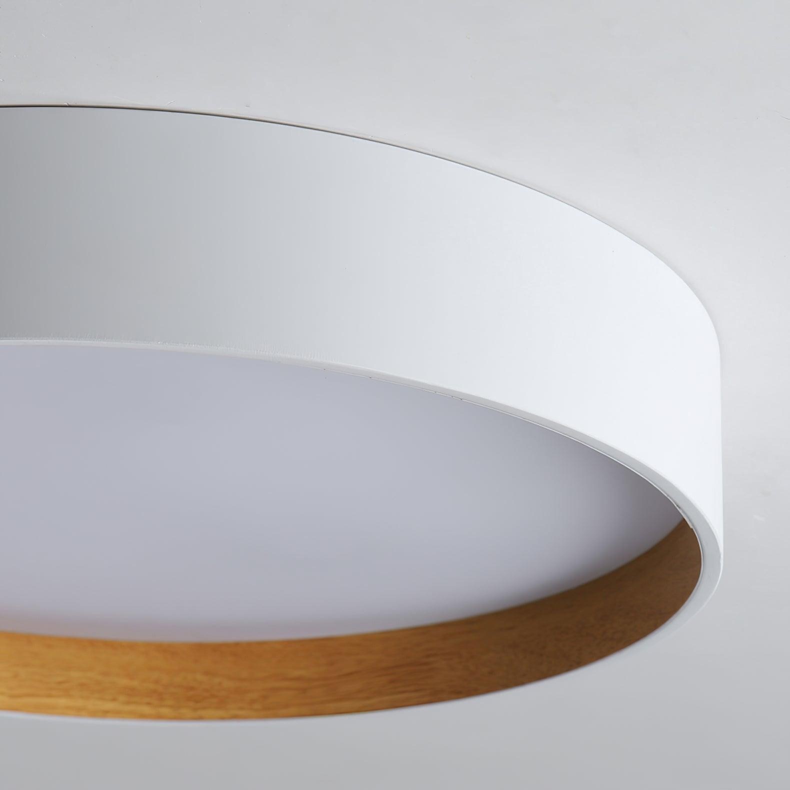 Japanse minimalistische creatieve ronde LED-plafondlamp met houtnerf HL759