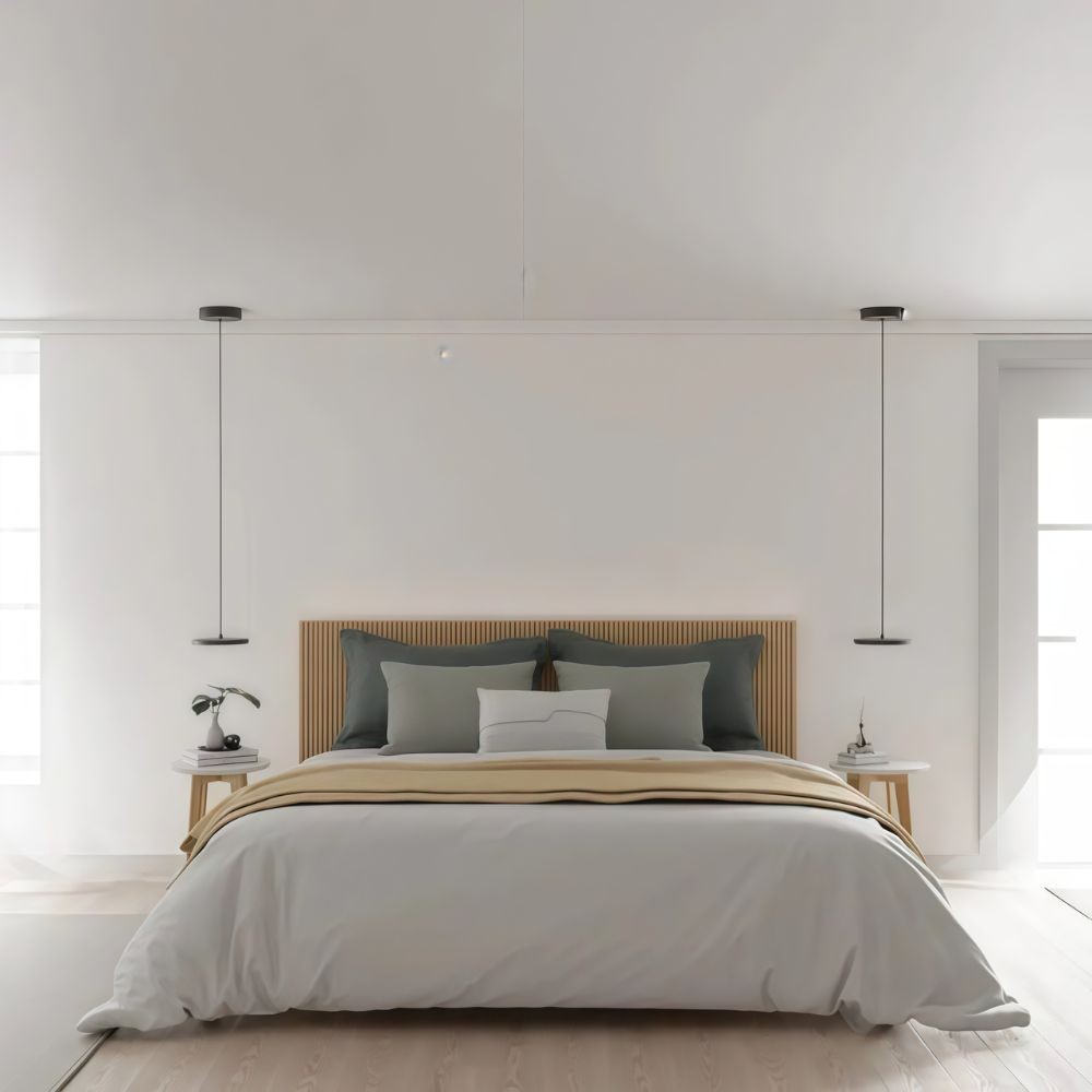 Schijfvormige Moderne Hanglamp - Zwart Wit LED Ontwerp HL1051