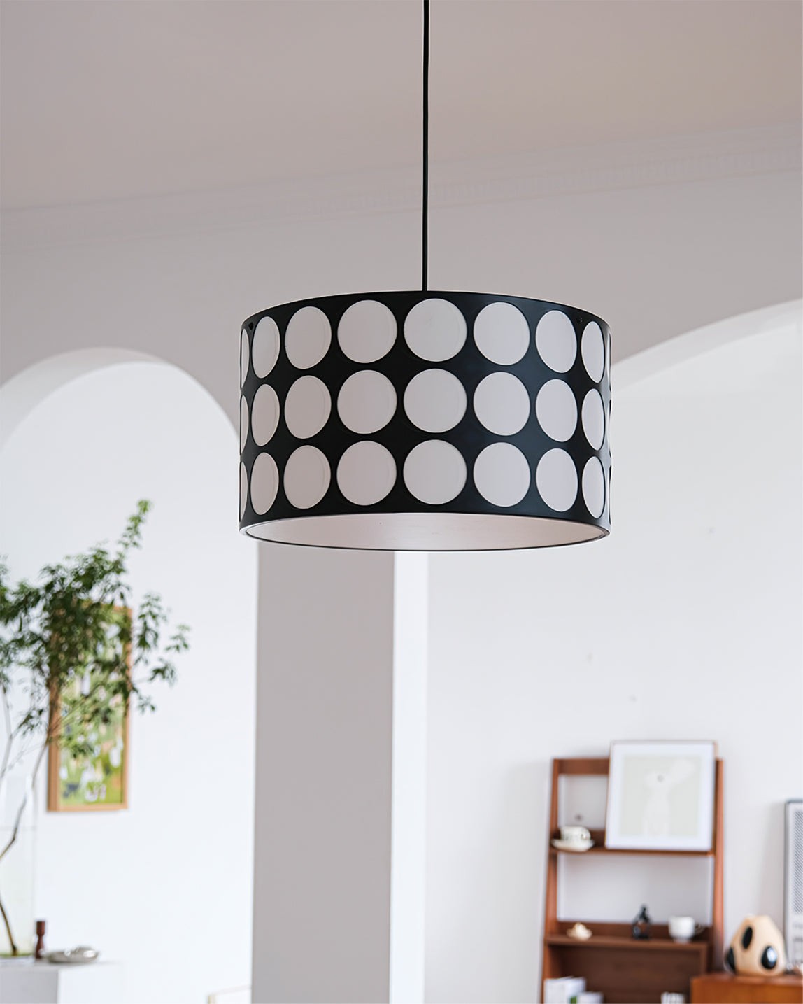 Moderne cilindrische hanglamp met stippen voor de slaapkamer HL1120