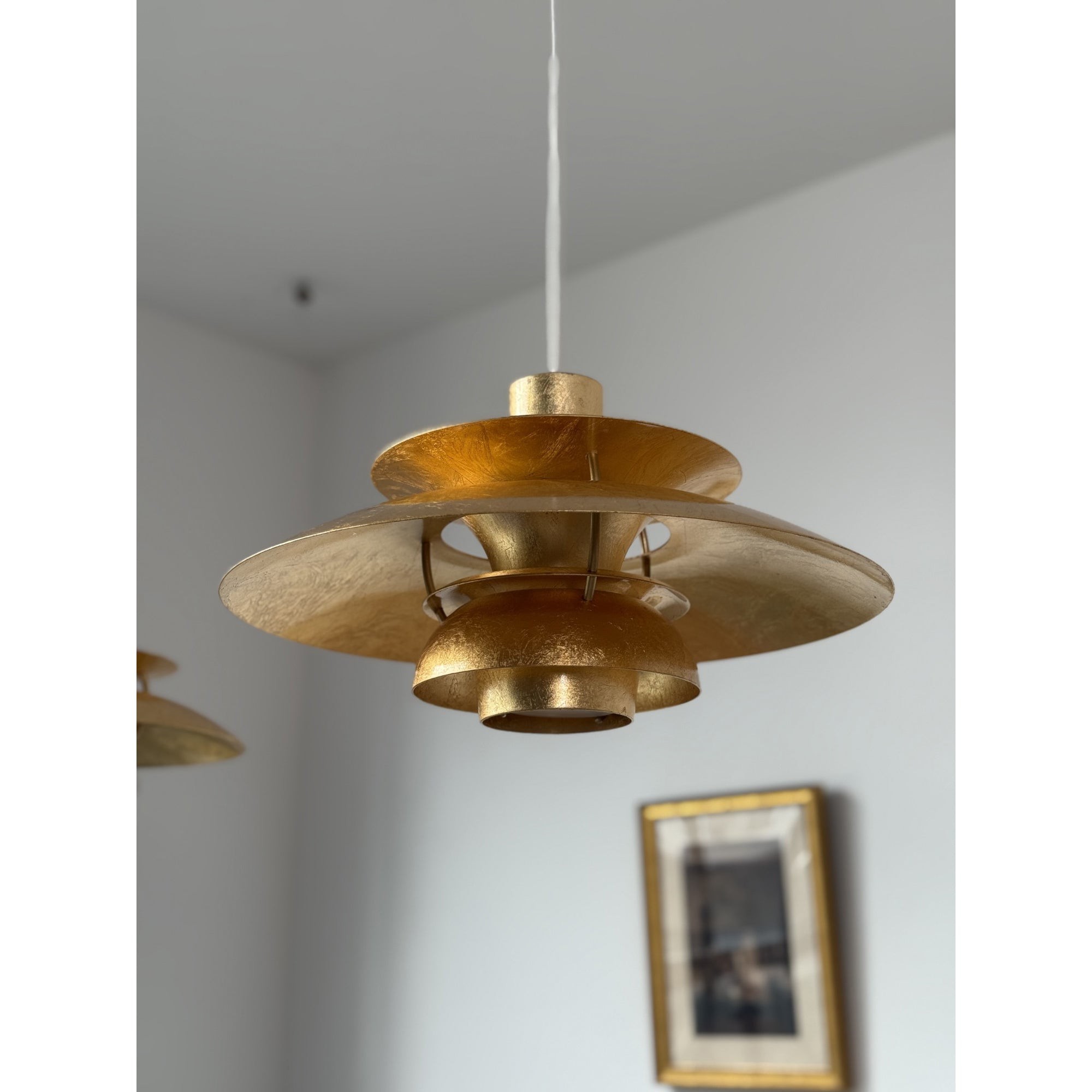 Hanglamp HL3315 met gouden folie
