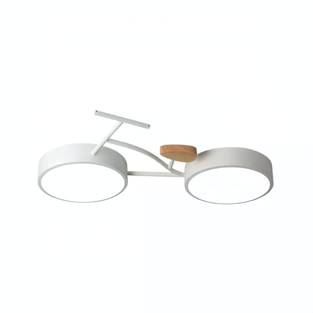 Nordic Wood Disc Plafondlamp - Fiets LED Lamp voor Kinderkamer HL1350