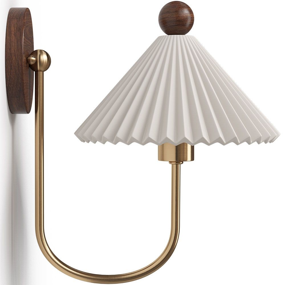 Nordic massief houten nachtkastje wandlamp HL1267