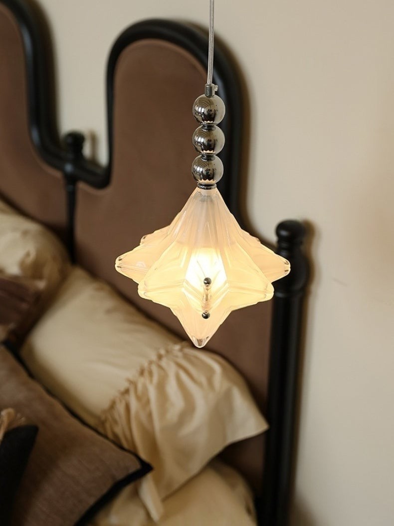Art Deco Astris Elara Star hanglamp - hanglamp van matglas met geometrische stijl HL1792