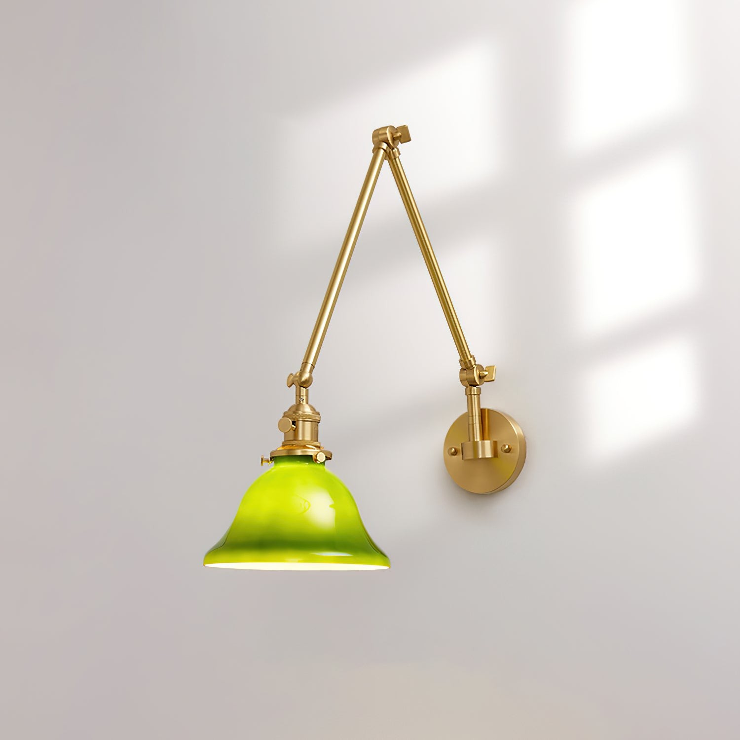 Gepersonaliseerde groene klokvormige wandlamp HL538