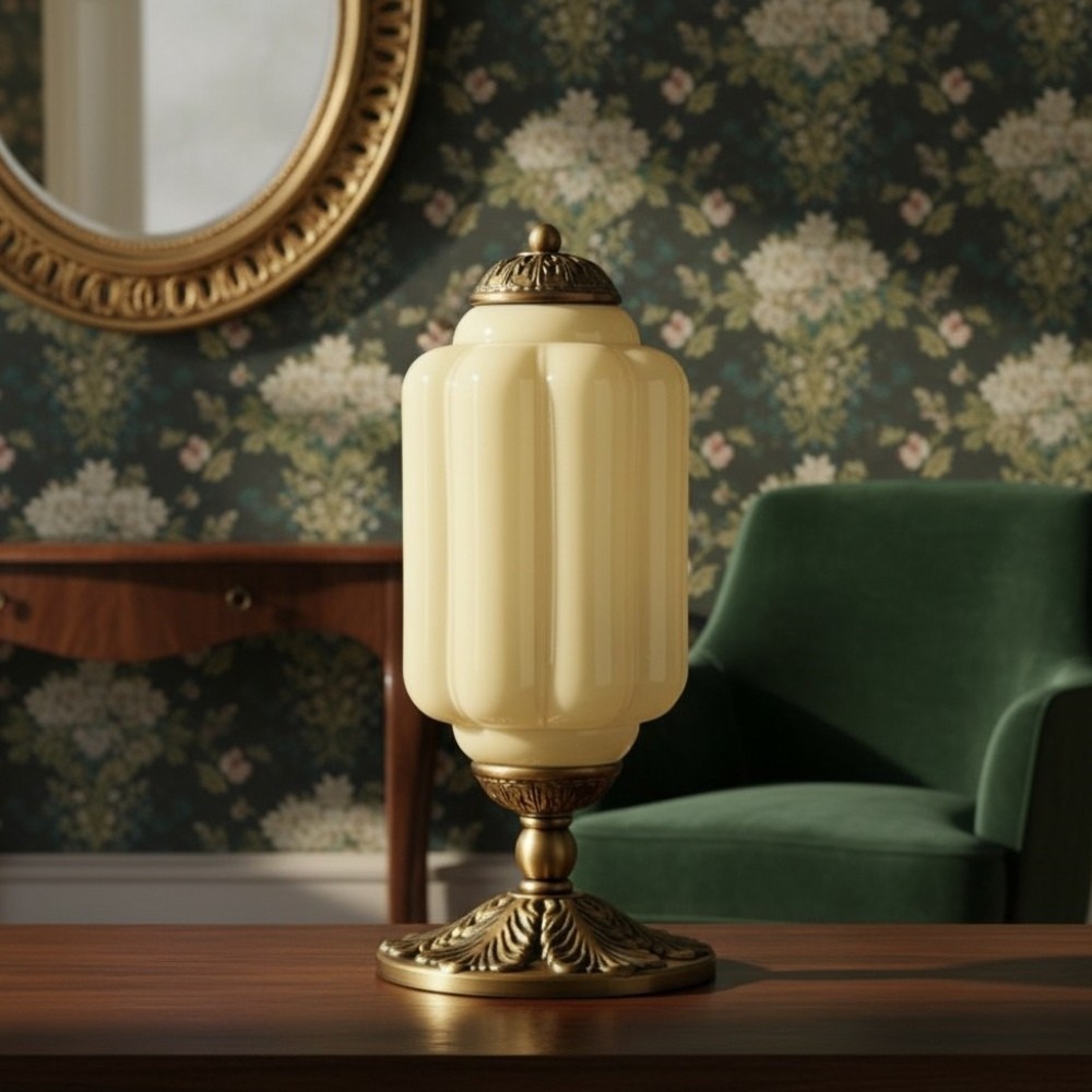 Eloise Vintage Glazen Pompoen Tafellamp HL931