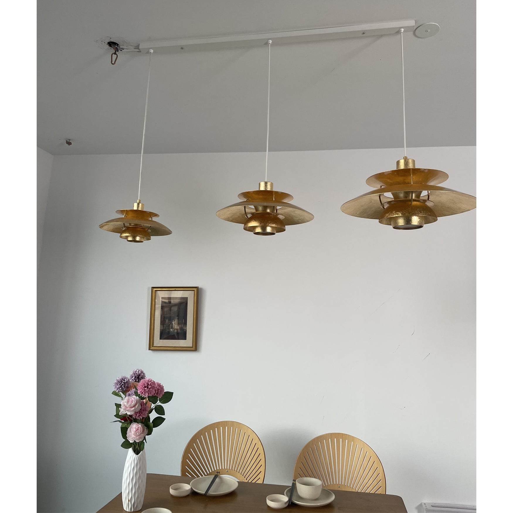 Hanglamp HL3315 met gouden folie
