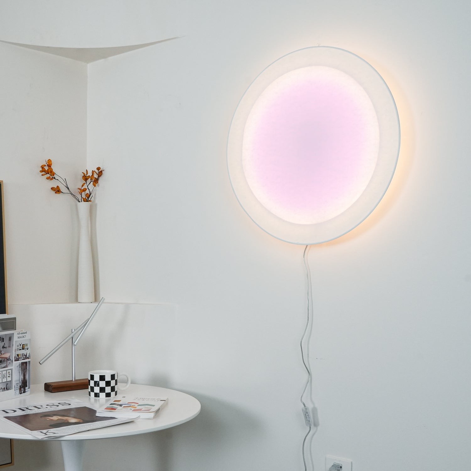 Moderne eenvoudige plug-in ronde wandlamp HL949