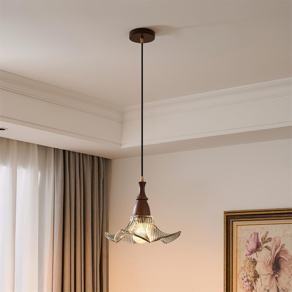 Lila glazen hanglamp HL2598