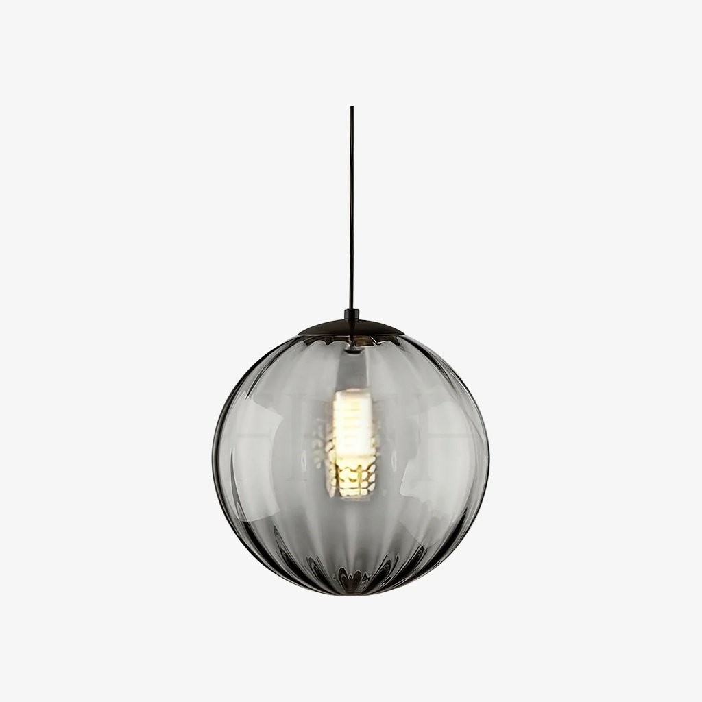 Lunorie hanglamp met glazen bol van ijzer en metaal – een stijlvolle, verstelbare hanglamp voor eetkamers HL2351