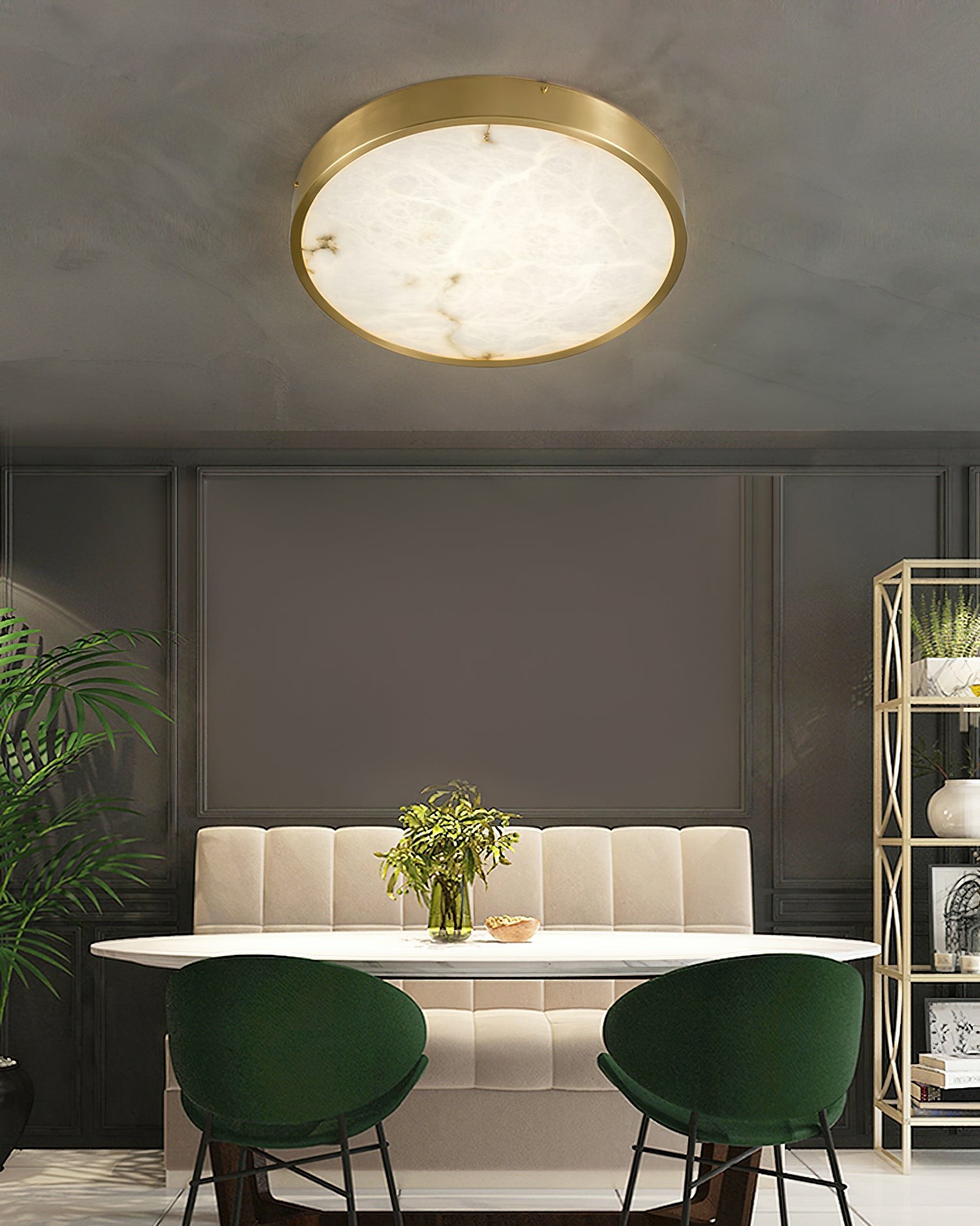 Geometrische albasten inbouwplafondlamp HL2984