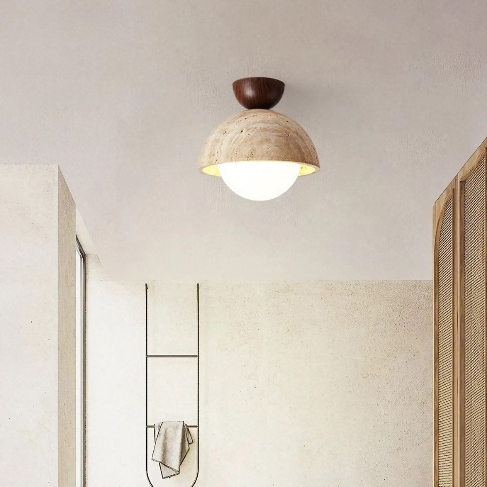 Japanse houten omgekeerde plafondlamp HL884