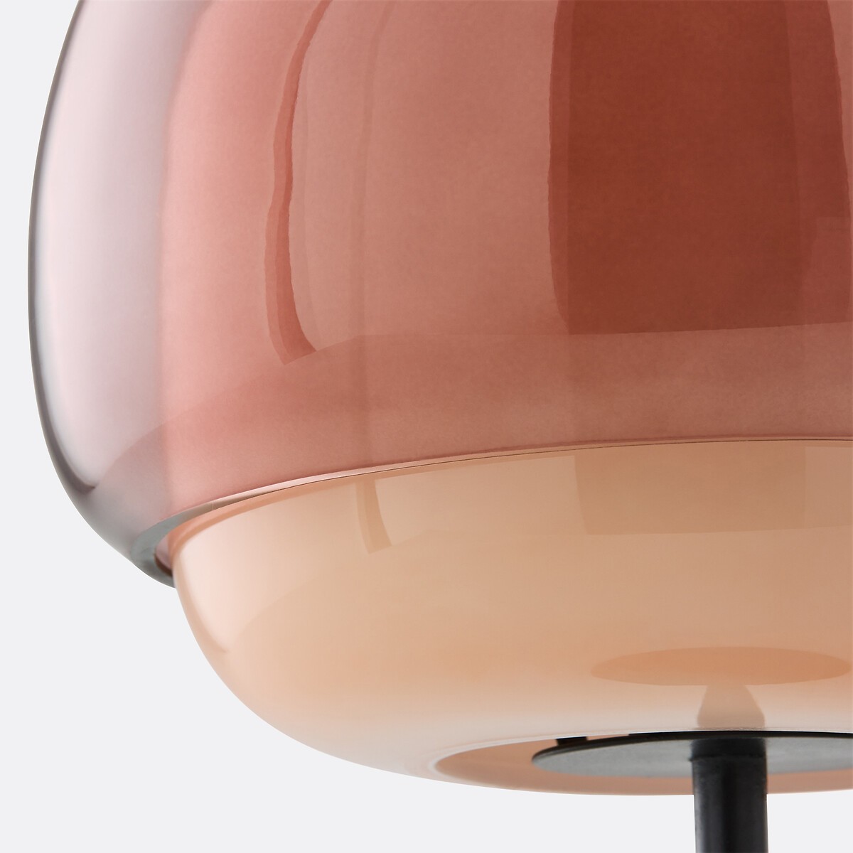 Clinco Dome Tafellamp van Gekleurd Glas - Retro Paddenstoelvormige Nachtlamp voor de Slaapkamer HL1095