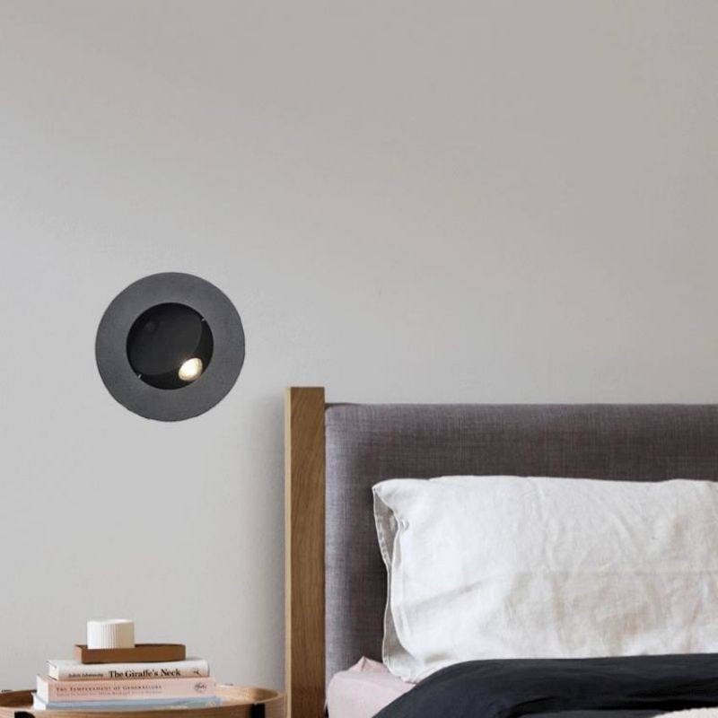 Draaibare inbouw led leeslamp voor naast het bed HL149