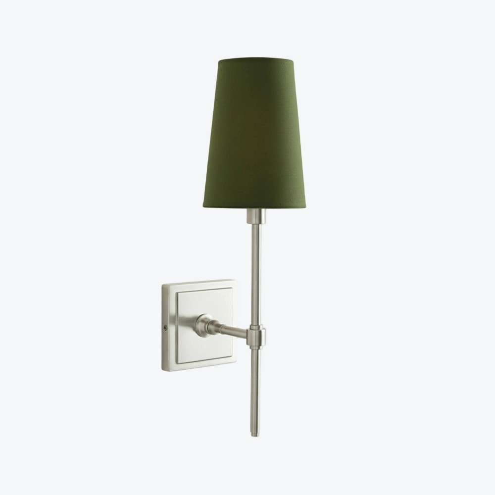 Derlina Witte Linnen Wandlamp – Retro Metalen Verlichtingsarmatuur met Meerdere Hoofden HL1433