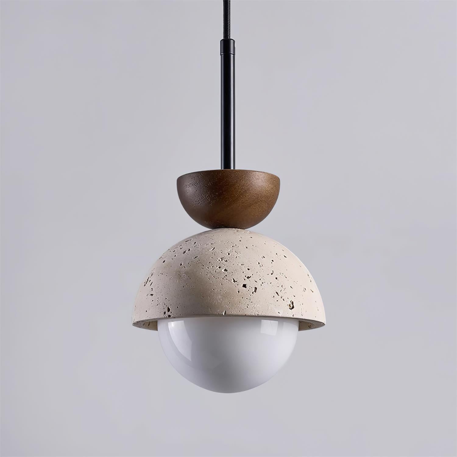Natuurlijke stenen bolvormige hanglamp HL438
