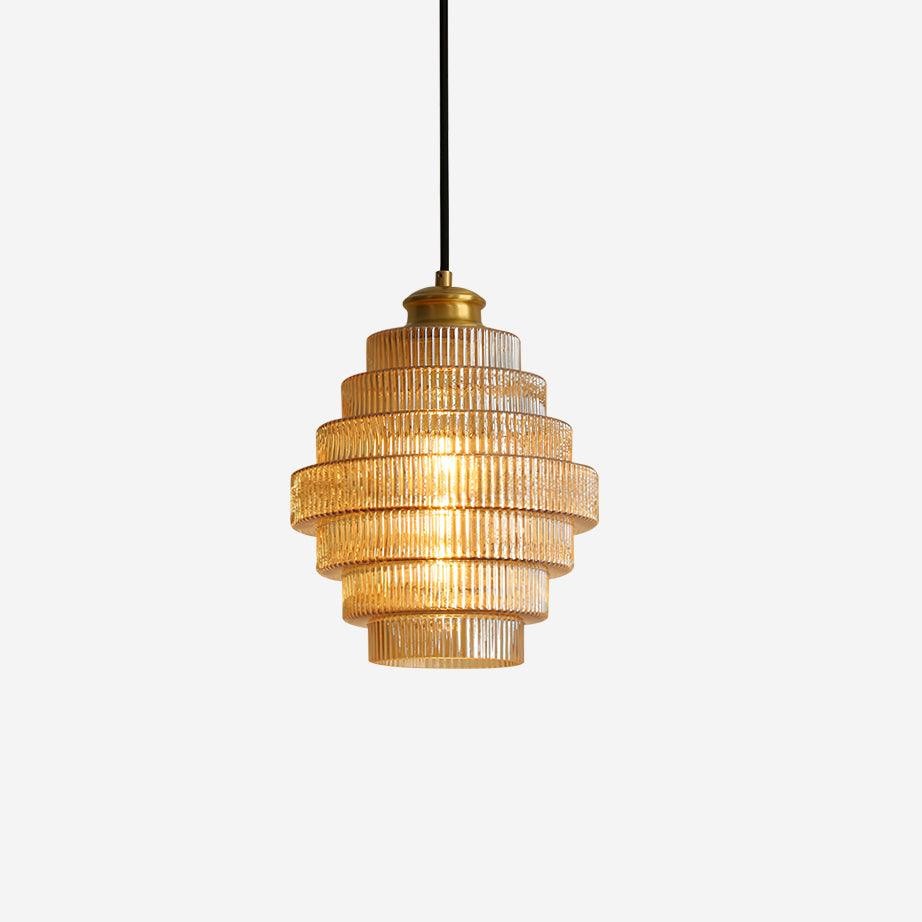 Moderne Creatieve Hanglamp van Geplooid Glas - Flesvormige Hanglamp voor de Eetkamer HL615