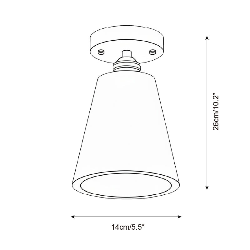 Plafondlamp met kraag van hout HL2788