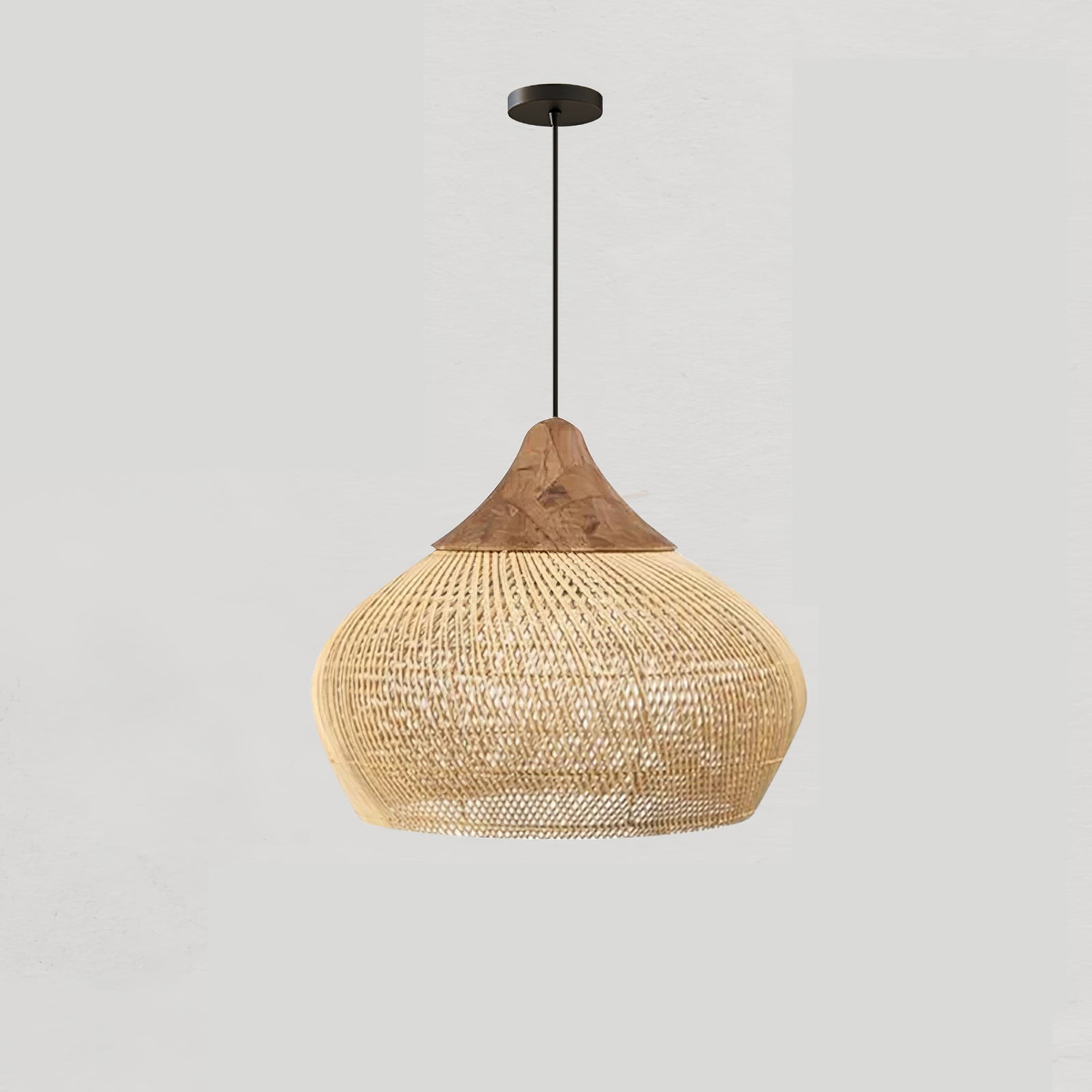 Harp gevlochten rotan hanglamp HL1402