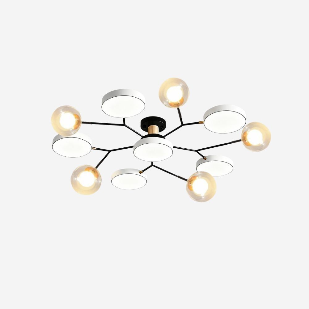 Nordic Branch LED Plafondlamp - Ronde Houten Lamp voor Slaapkamer HL1349