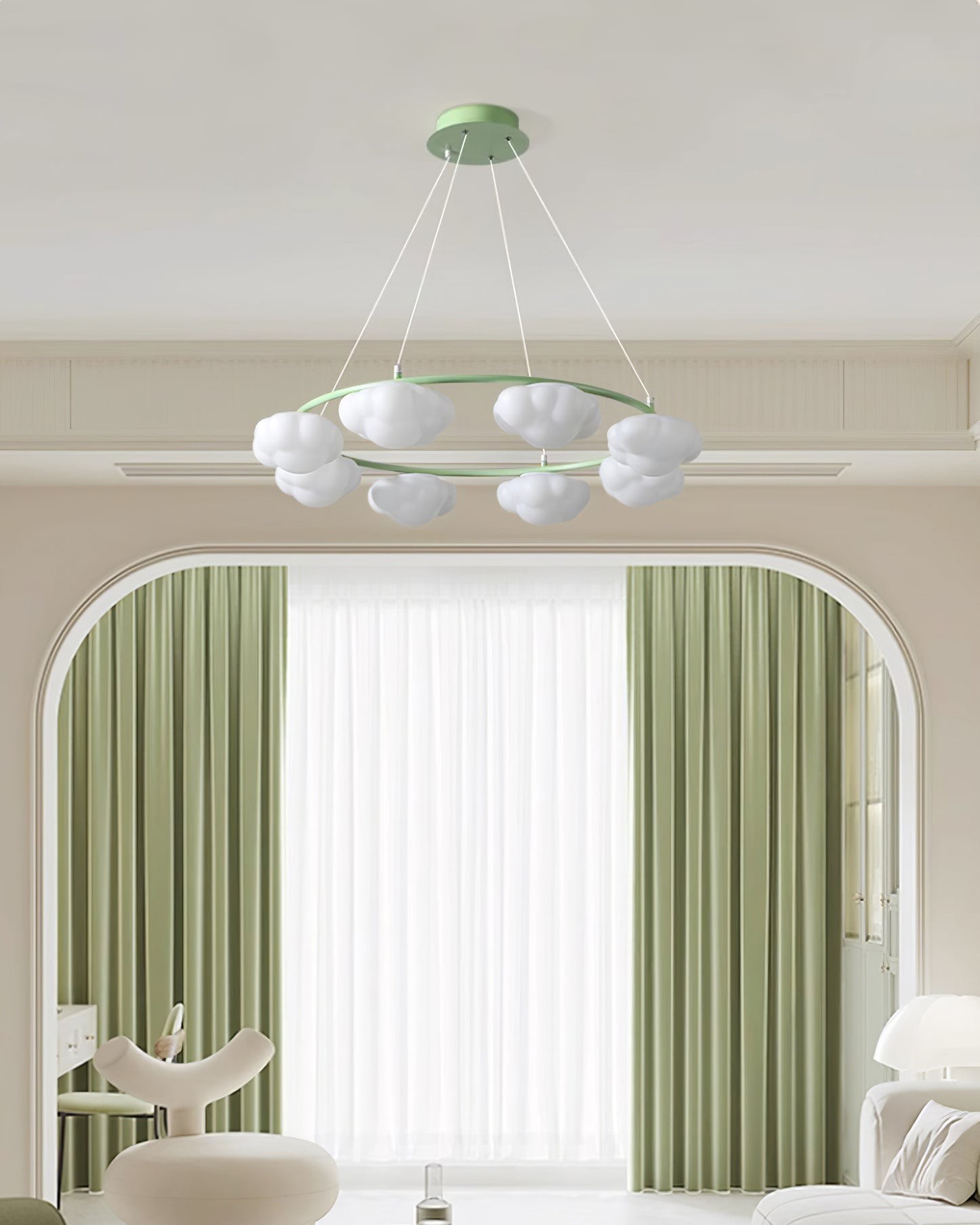 Crèmekleurige stijl creatieve persoonlijkheid wolken kroonluchter HL893