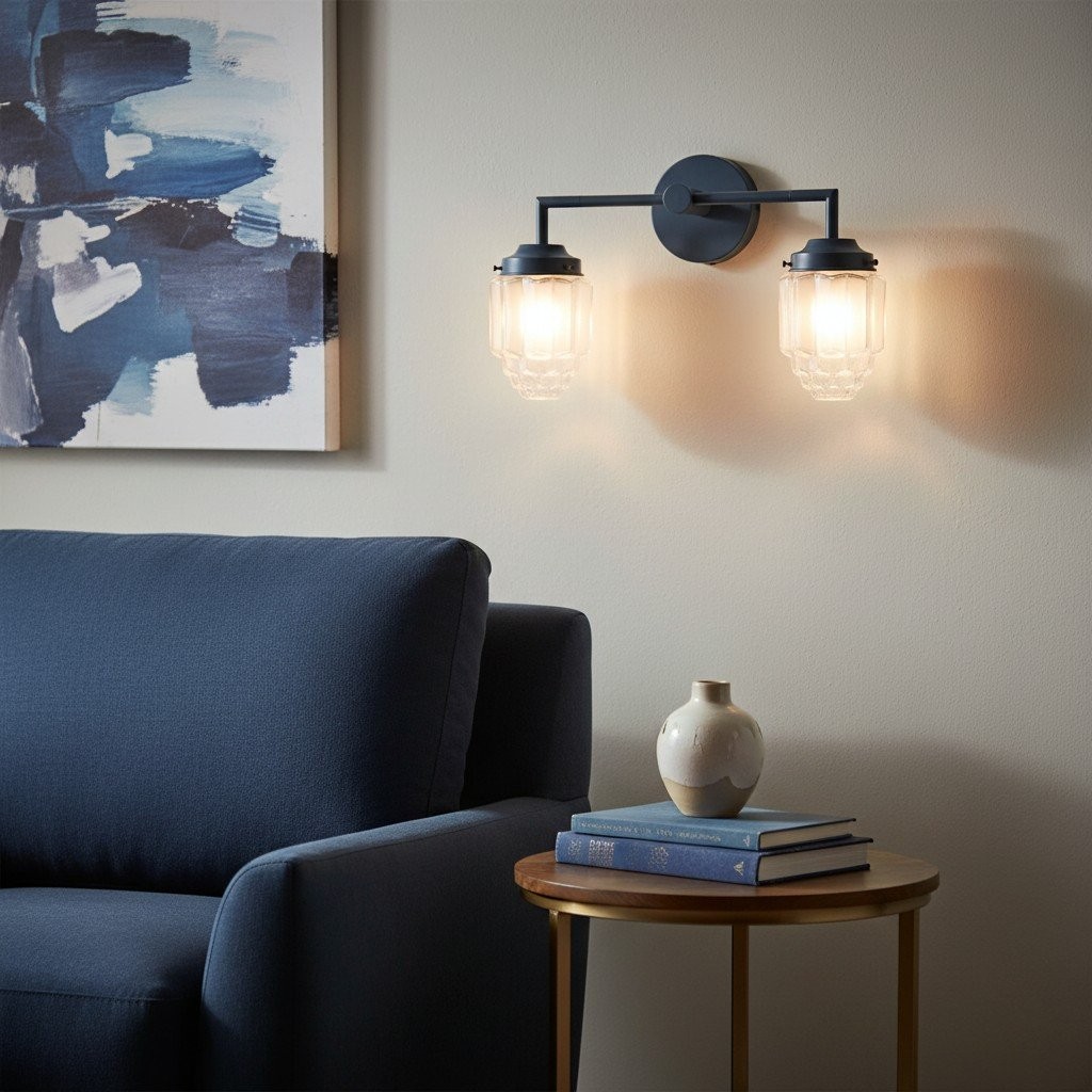 Tierlux Glazen Art Deco Badkamerlamp - Kleurrijke Wolkenkrabber Bolvormige Wandlamp HL1655