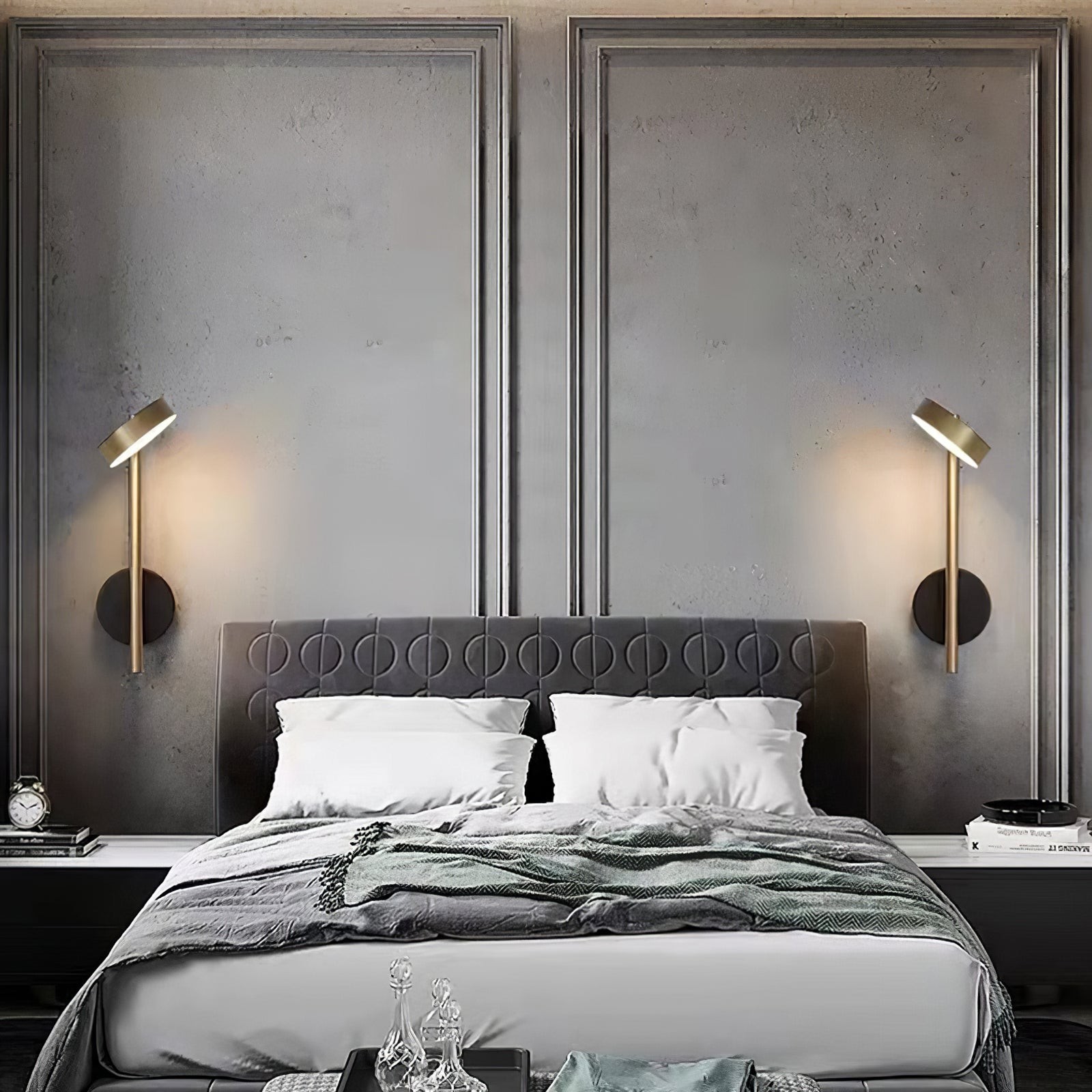 Italiaanse eenvoudige ronde metalen wandlamp HL453