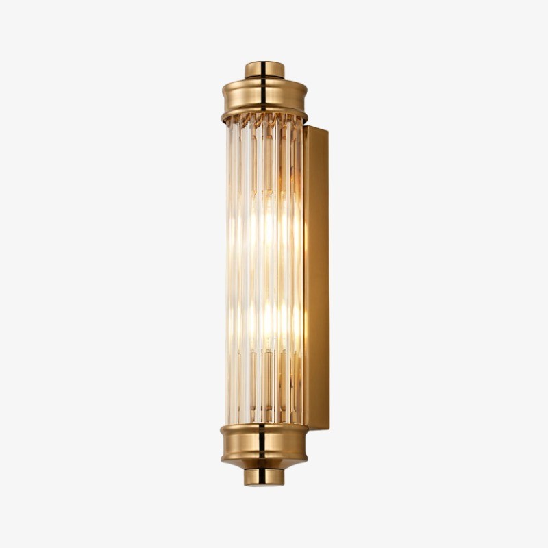 Bravira geribbelde cilindrische glazen wandlamp - moderne Scandinavische wandlamp voor hal en woonkamer HL2440