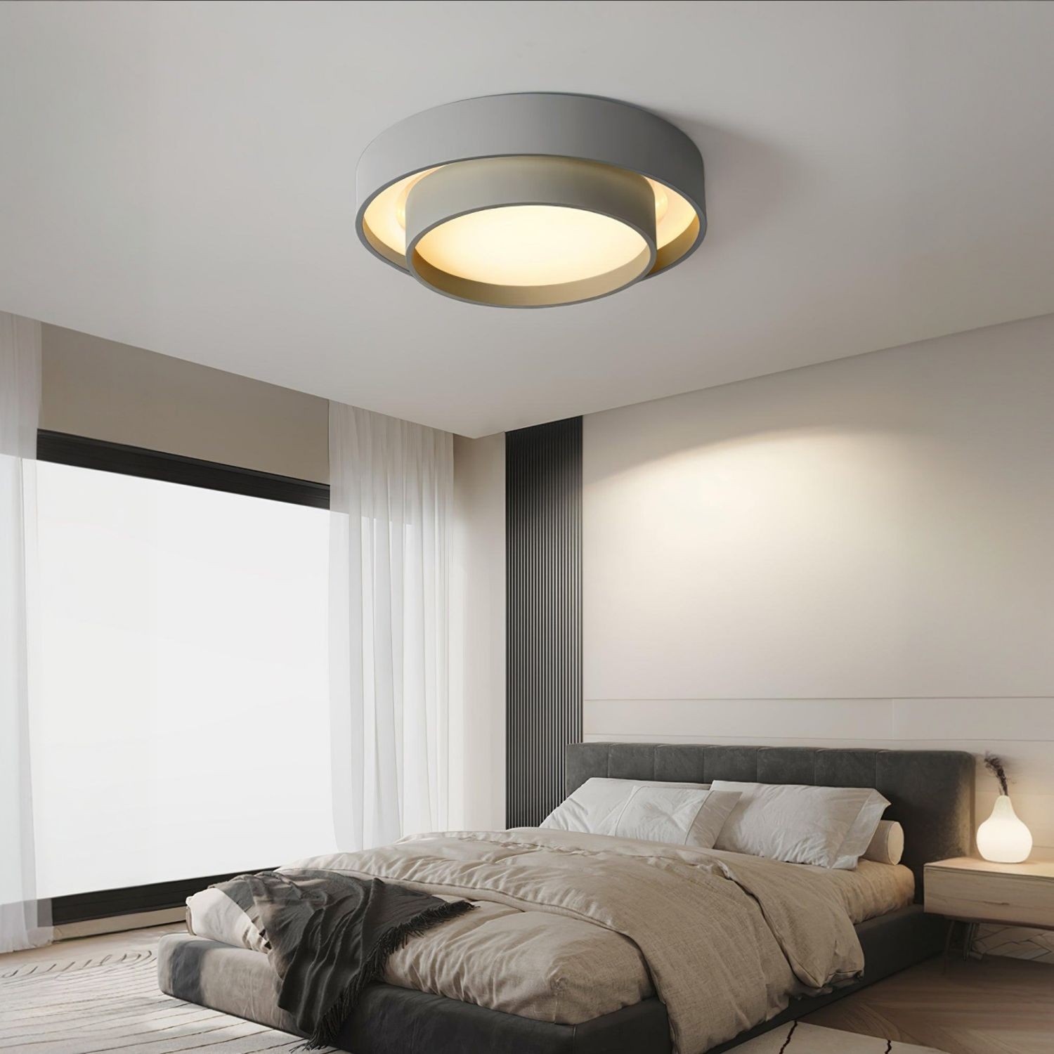 Dubbele ronde schijf Melody plafondlamp HL165