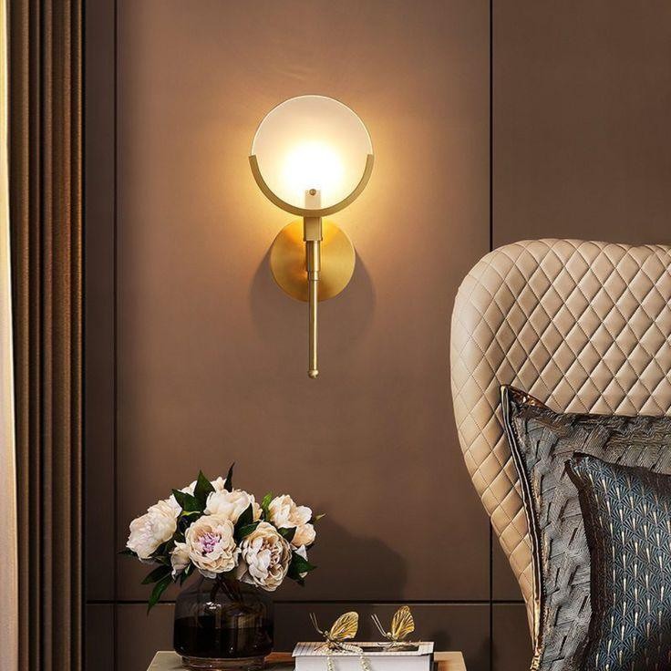 Ava messing alabaster wandlamp HL2941