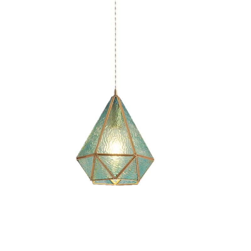 Romantische Retro Messing Glazen Hanglamp HL66