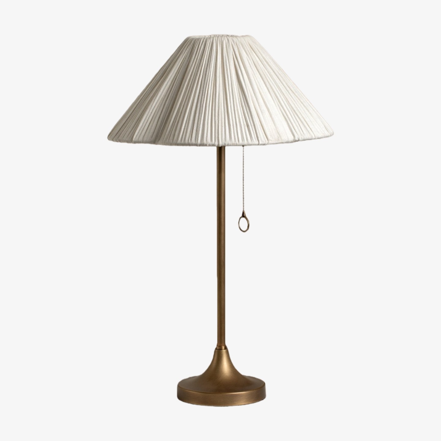 Lindi - Tafellamp van verouderd messing en geschulpte linnen HL1802