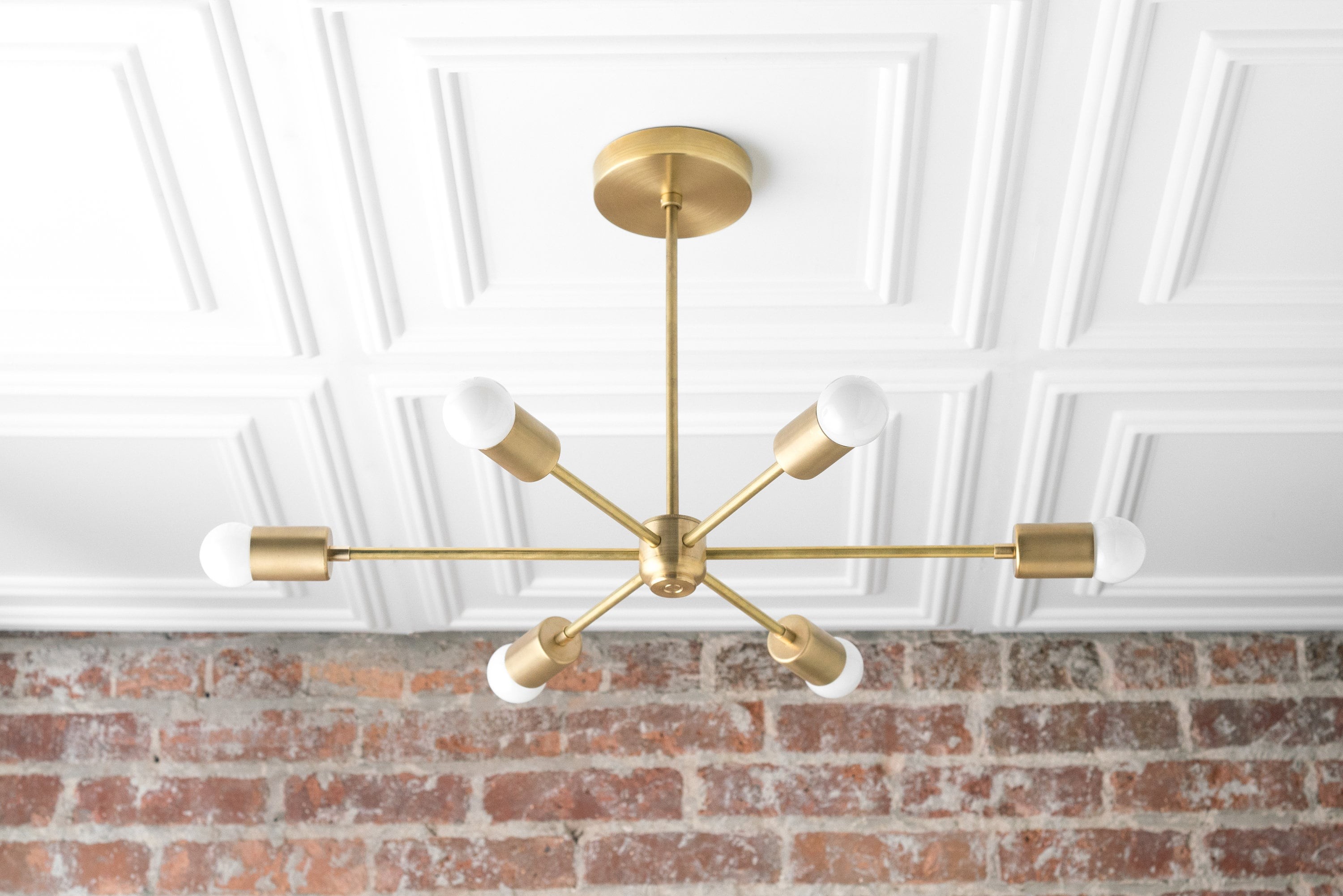 Mobilux Line Mid Century Modern Kroonluchter - 6-kops Hangende Plafondlamp HL1674