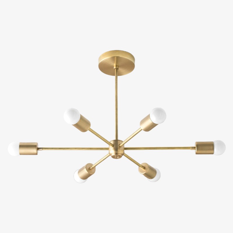 Mobilux Line Mid Century Modern Kroonluchter - 6-kops Hangende Plafondlamp HL1674