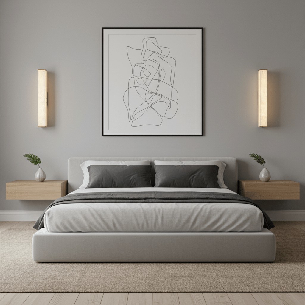 Kubusvormige albasten wandlamp HL2951