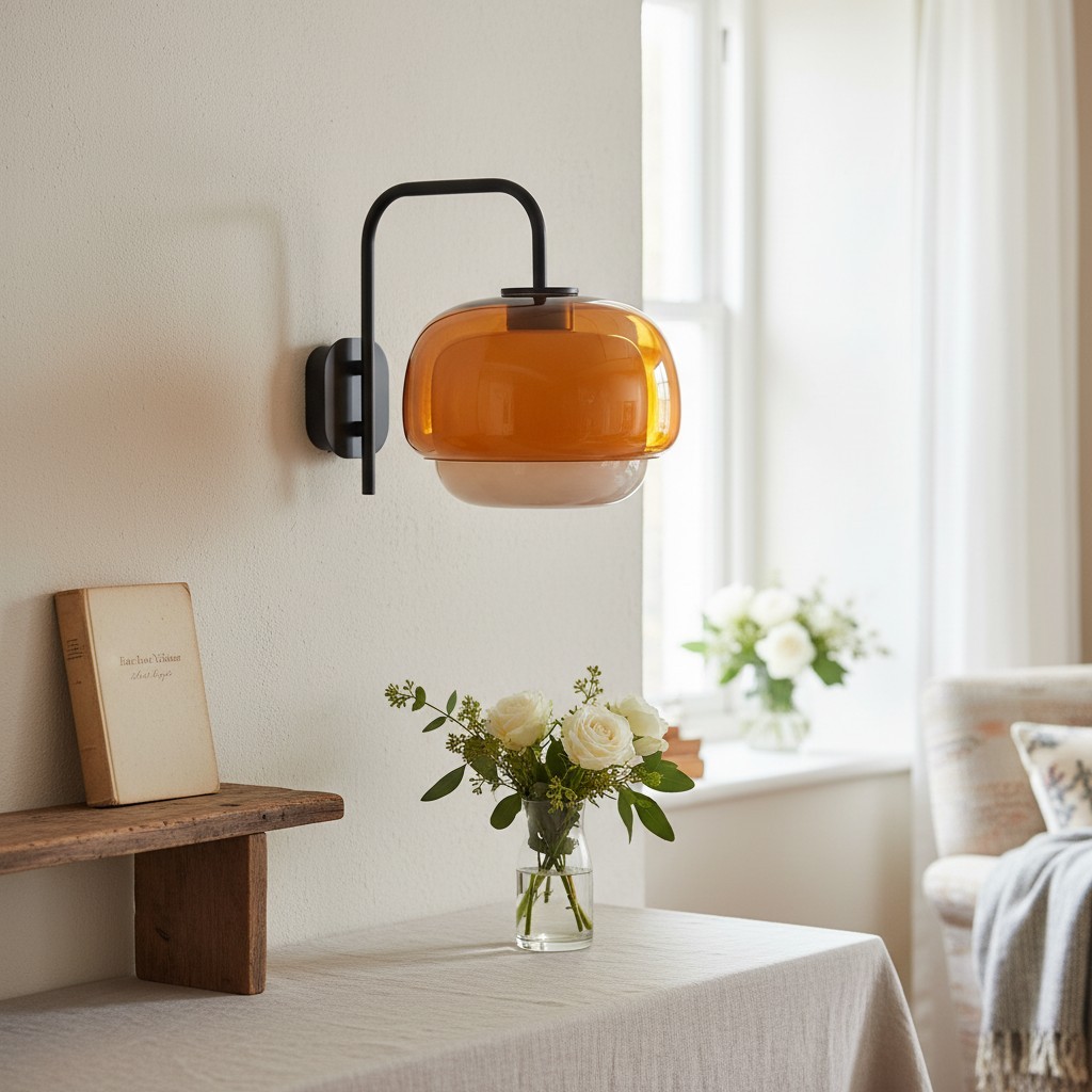 Clinco Mushroom Glazen Wandlamp - Moderne Verlichting voor Woonkamer en Slaapkamer HL1777