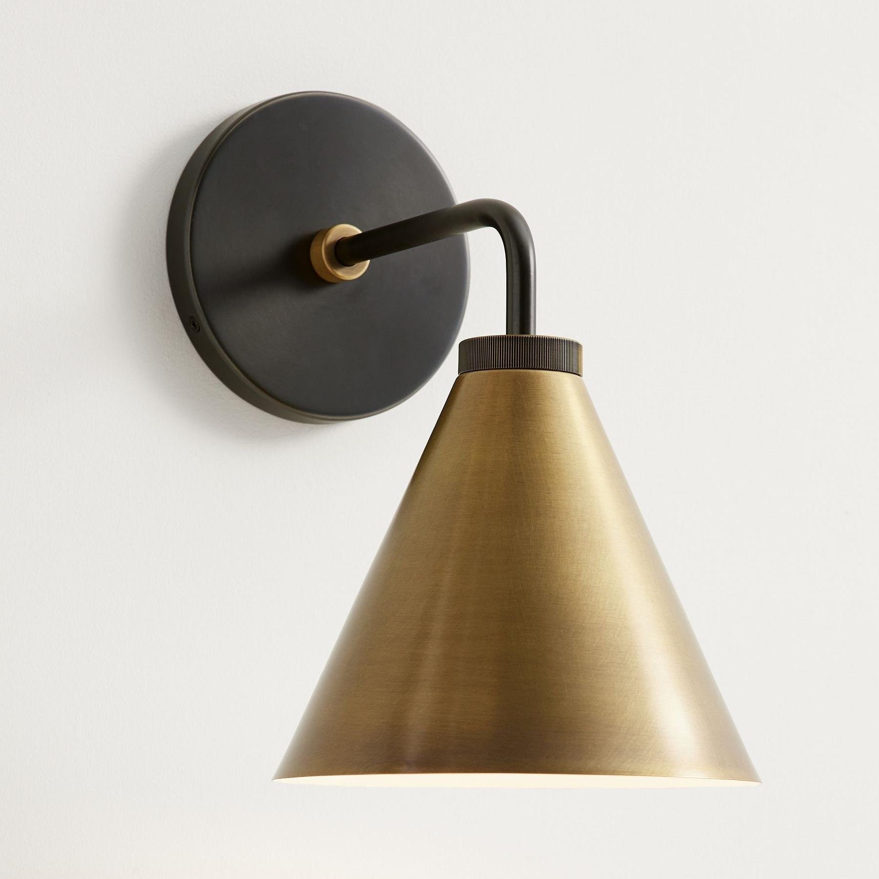 Retro metalen kegelvormige wandlamp HL969