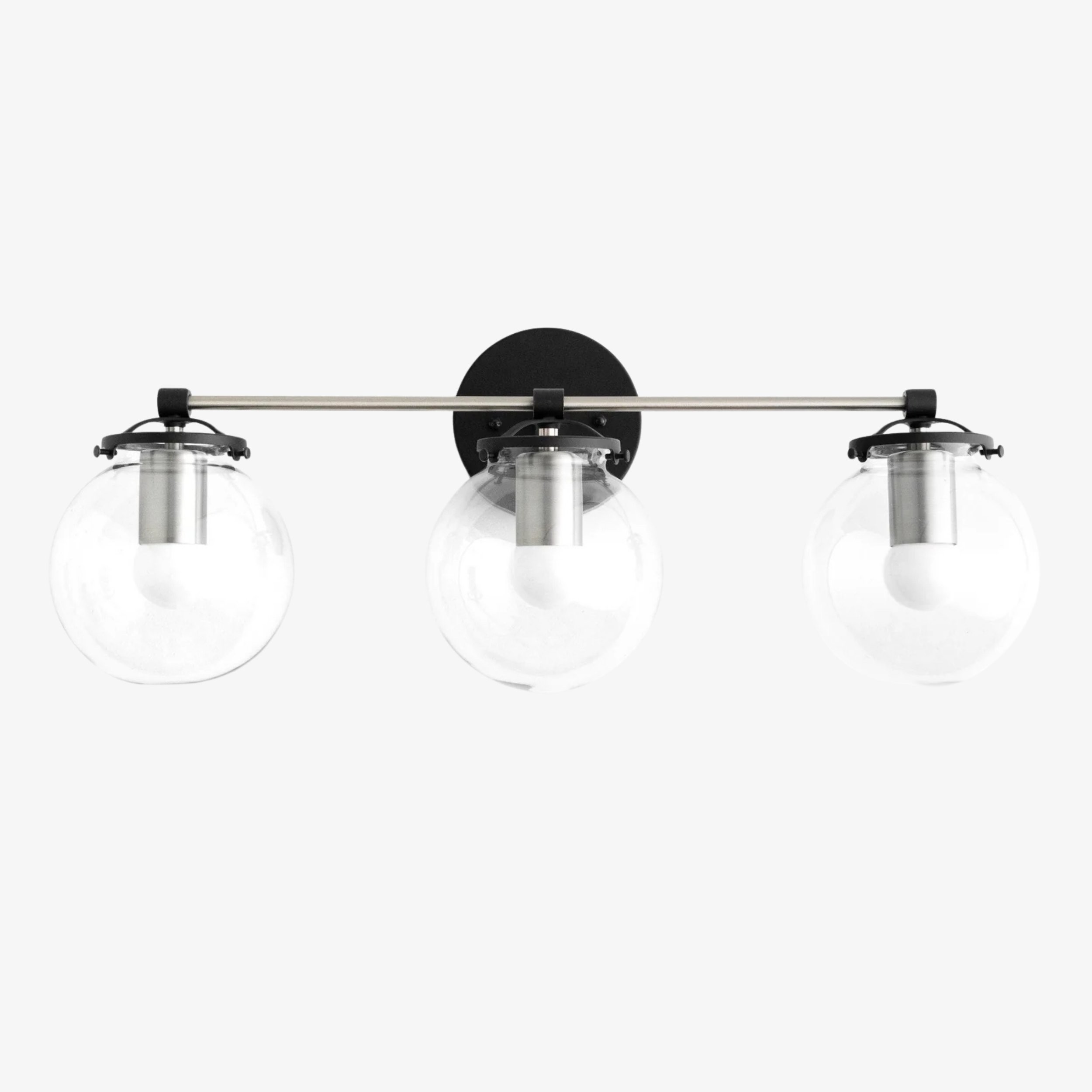 Glorica Glass 3 Shade Globe Vanity Light - Zachte badkamerlamp HL1691