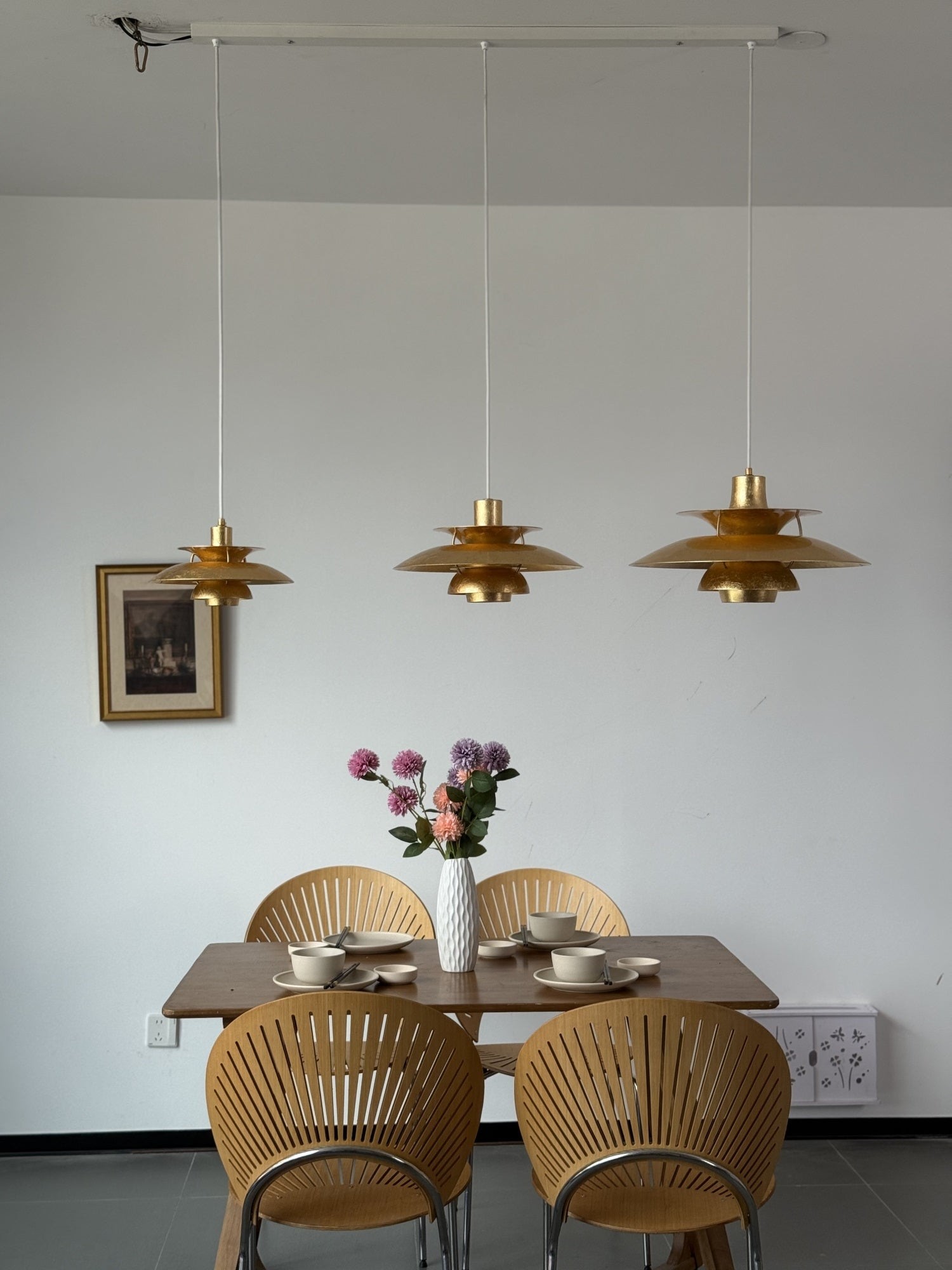 Hanglamp HL3315 met gouden folie