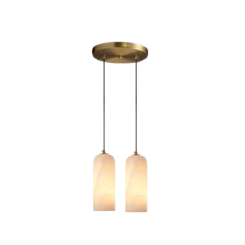 Luxe Albasten Cilinderstenen Hanglamp HL1059