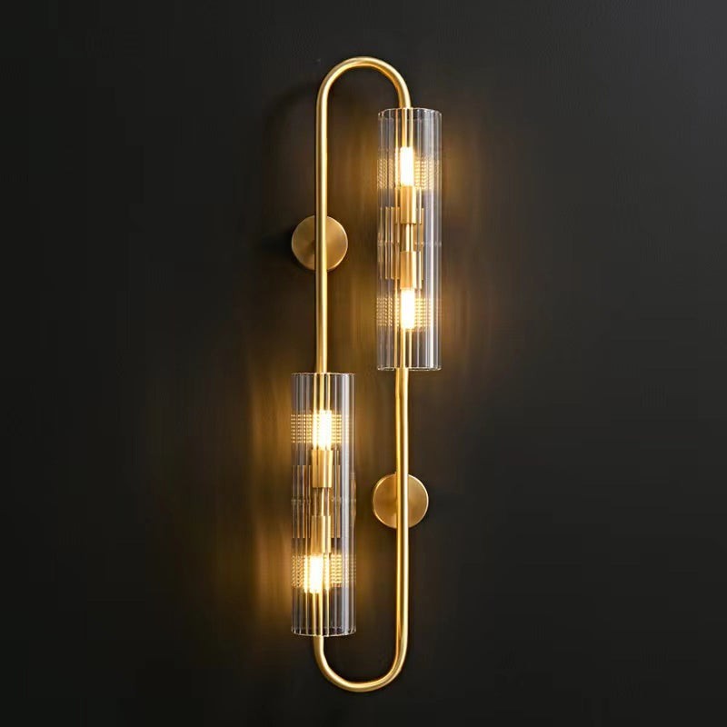Dubbele messing wandlamp HL1138