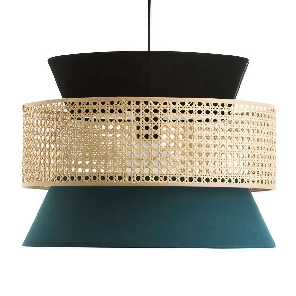 Rustieke Geribbelde Rotan Hanglamp HL03