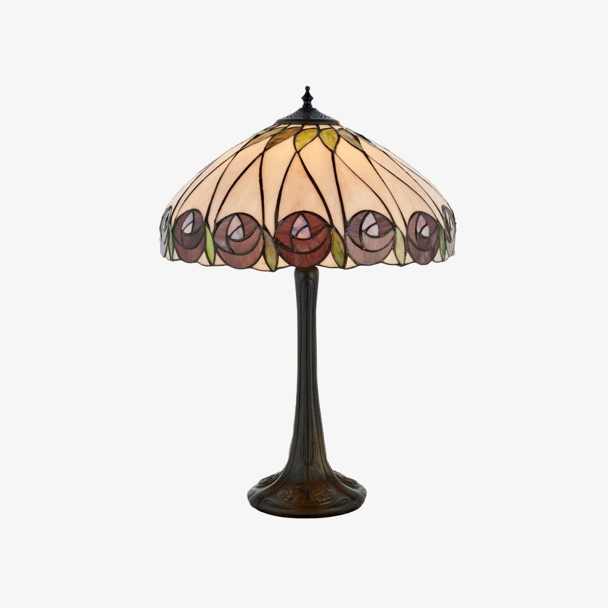 TF Hutchinson Art-Glass Tiffany-stijl tafellamp - Handgemaakt ontwerp voor thuis en op kantoor HL2239