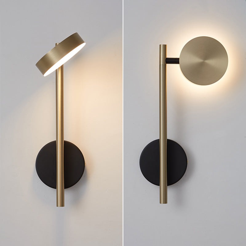Italiaanse eenvoudige ronde metalen wandlamp HL453